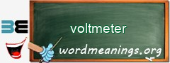 WordMeaning blackboard for voltmeter